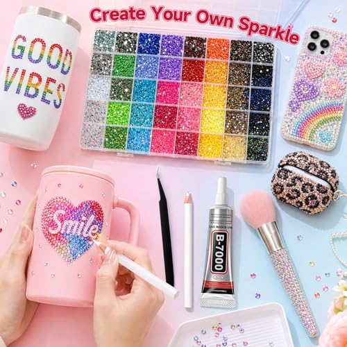 DIY Rhinestone Bedazzling Kit with 40 Colors & Professional Tools