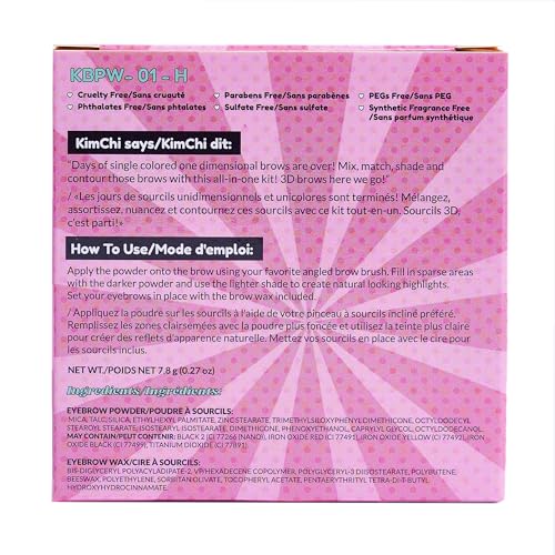 KimChiChic Kimbrowly Eyebrow Powder Duo with Wax – 3D Brows