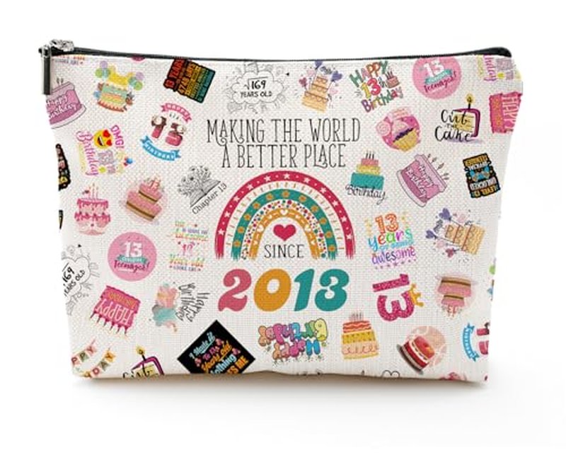 2013 Inspired Makeup Bag - Cosmetic Travel Pouch & Birthday Gift