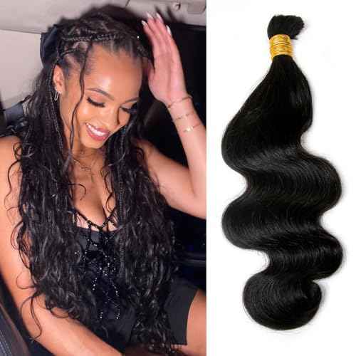 YWIGS Body Wave Human Hair for Boho Braids Unprocessed Human Braiding Hair Bundles 100G Human Boho Hair NC 18inch