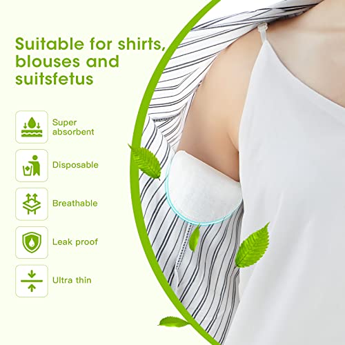 Disposable Armpit Sweat Pads - 100 Count, Extra Adhesive Protection