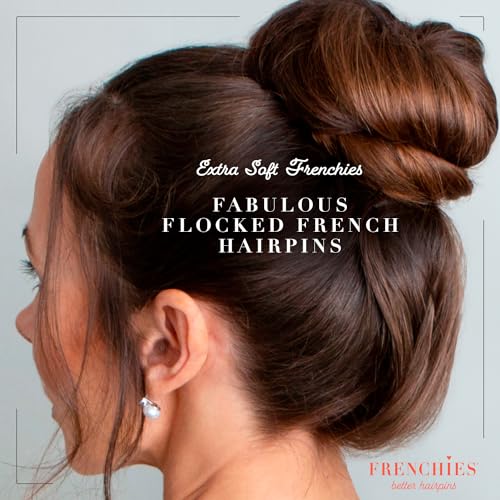 Frenchies Velvet Coated Bobby Pins, Non-Slip, 20 Count, Brown