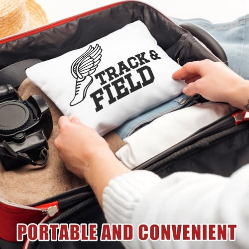 Kacctyen 18 Pcs Track & Field Makeup Bag Track & Field Running Lover Gift Running Zipper Cosmetic Bag for Women
