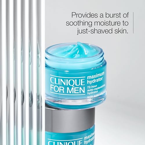 Clinique For Men Maximum Hydrator 72-Hour Auto-Replenishing Oil Free Hydrating Face Moisturizer With Hyaluronic Acid + Aloe Vera, 1.7 Ounce