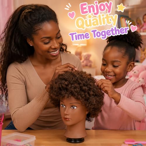 Afro Mannequin Head 100% Human Hair - 9" Braiding & Styling