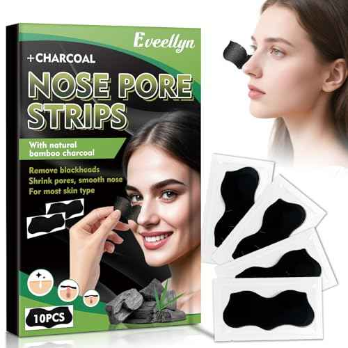 Blackhead Remover Strips, Charcoal Pore Strips, Deep Cleansing Blackhead Strip for All Skin Type, Nose Strip Blackhead Remover, Keep Skin Clear and Tighten Pores (10 pack)