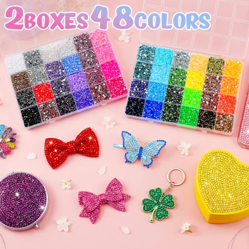 Bedazzling Kit - 70,000 Pcs 3mm Resin Flatback Rhinestones Set with Glue