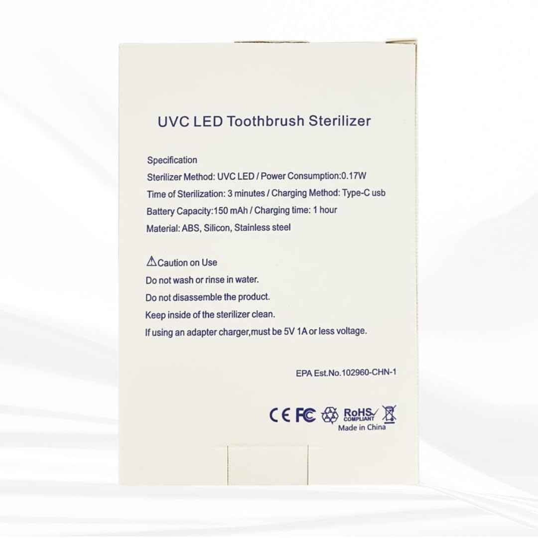 Bliss BluBrite Portable UV-C Toothbrush Sanitizer and Holder – Travel Case for Manual & Electric Toothbrush Heads – UV Light Cleaning Box – USB Rechargeable – Travel-Friendly