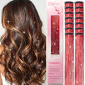LORIEN Clip-In Hair Tinsel, 14 Pcs 22 Inch Sparkle Extensions