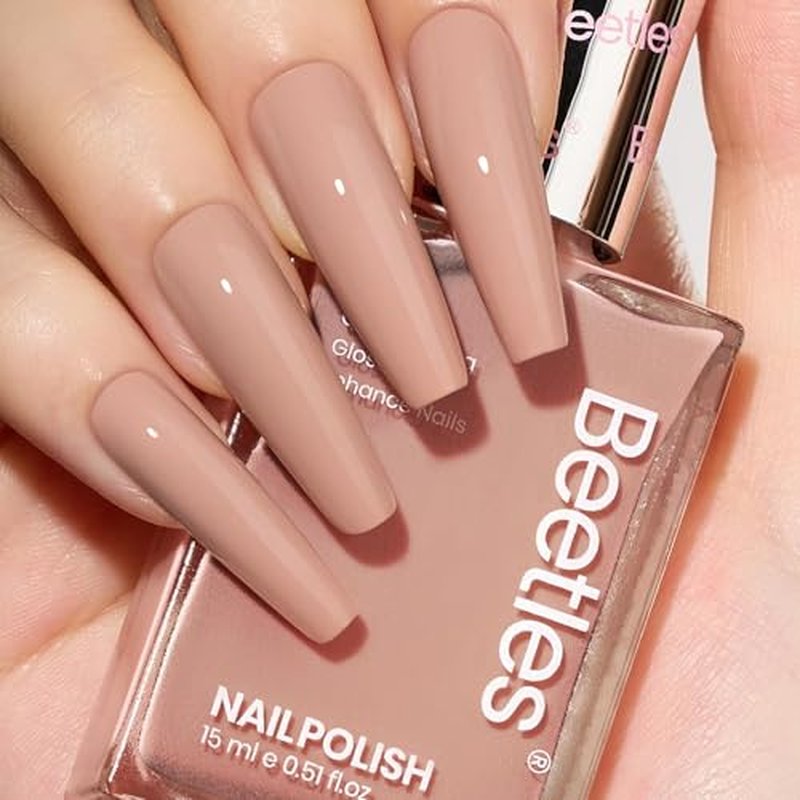 Beetles Quick Dry Nude Nail Polish - Mocha Mousse 15ML