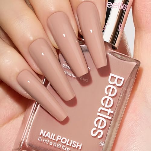 Beetles Cozy Days Nude Quick Dry Gel Nail Polish - Fast Air-Dry, Long-Lasting