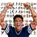 100-Piece Temporary Soccer Tattoo Set ? Premium Football Designs, Pre-Cut for Easy Application, Ideal for Party Supplies, Gifts, and Fan Events