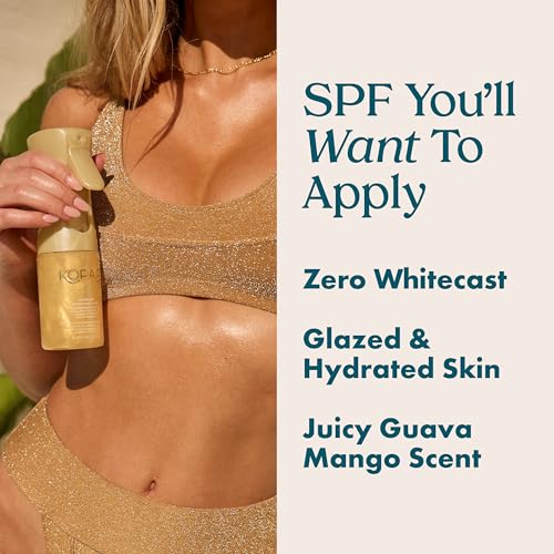 Kopari Golden Sunglaze Sheer Body Mist Sunscreen SPF 50 - Hydrating & Glowy Finish