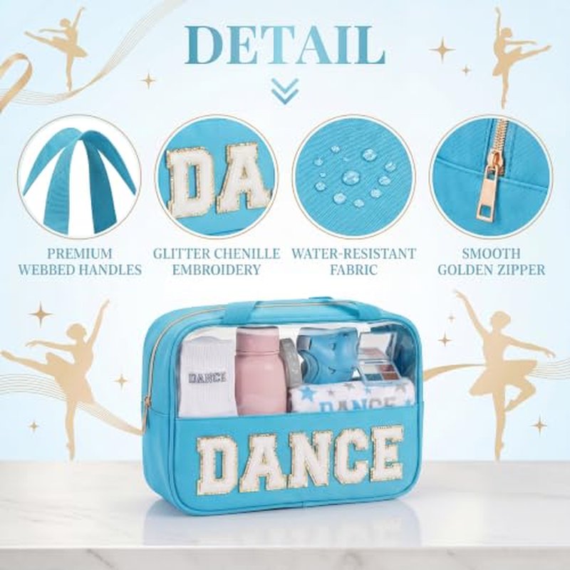 Dance Makeup Bag Organizer for Girls – Stylish Chenille Pouch
