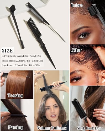 Hair Wax Stick & Brush Set for Flyaway Control
