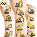 100 PCS Excavator Temporary Tattoos for Kids