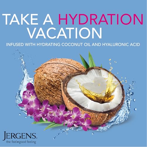 Jergens Wet Skin Body Moisturizer with Coconut Oil,In Shower Lotion for Dry Skin,Fast-Absorbing,Non-Sticky,Dermatologist Tested,10 Oz,(Pack of 6)