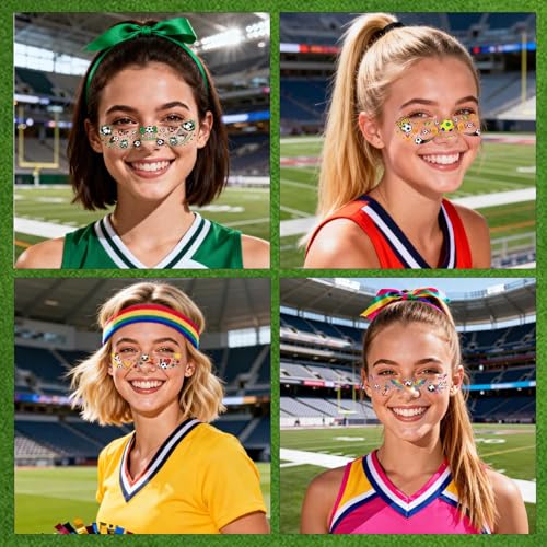 Soccer Freckles Face Tattoos - 6 Sheets Waterproof