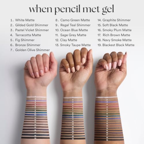 Julep When Pencil Met Gel Eyeliner Waterproof Soft Black Matte – Precision, Long-Lasting