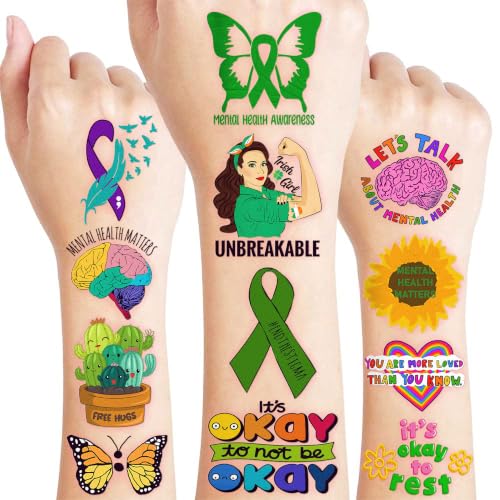 96 PCS Motivational Temporary Tattoos - Inspirational Quotes