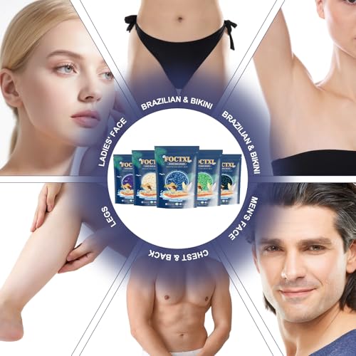 Waxing Kit for Women and Men, Wax Warmer Hair Removal for Sensitive Skin at Home with Beads & Silicone Pot, Hard Wax Warmer for Face, Legs, and Body, Machine, 5 Pack Beads, Accessories, Black