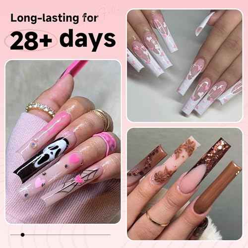 UNA GELLA No C Curve Tapered Square Nail Tips 216Pcs - 3XL Half Cover Clear Acrylic False Straight Nail Tips Long Soft Square Gel Tips Press on Nails for Nail Extensions DIY 12 Sizes With Box