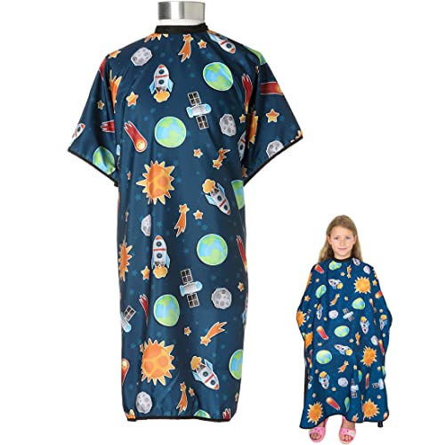 Kids Hair Cutting Cape - Outer Space Print | Water-Resistant