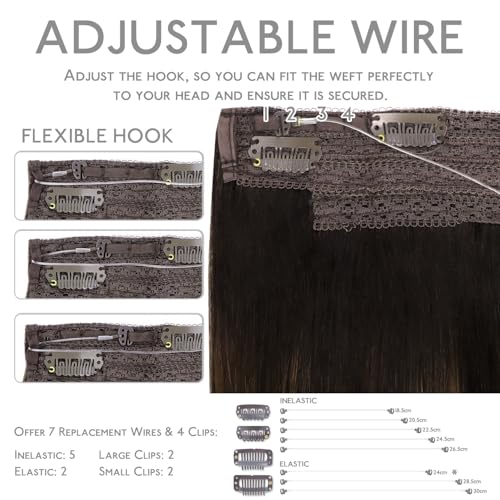 Wennalife Wire Hair Extensions 14" 75g Remy Human Hair