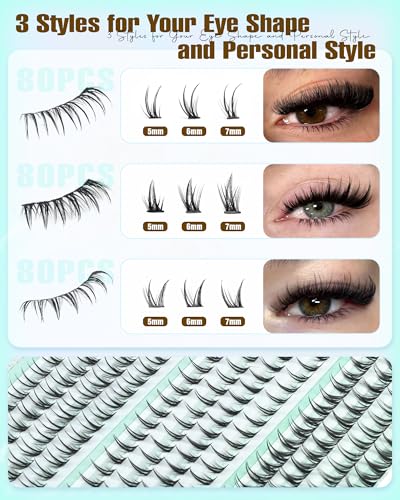 Bottom Lash Clusters 240pcs - Wispy DIY Eyelash Extensions