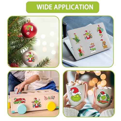 Christmas Temporary Tattoos for Kids - 60 Sheets Christmas Tattoo Stickers for Crafts - Xmas Stocking Stuffers Party Favors for Christmas Decorations Party Supplies