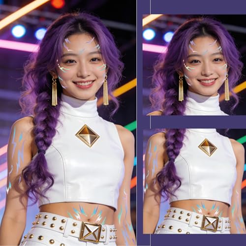 Holographic Lightning Bolt Temporary Tattoos | Y2K Rave Festival (3 Sheets)