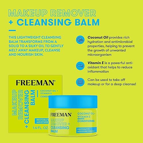 Freeman 1.4 Fl Oz Makeup Remover Balm - Moisturizing Cleansing & Nourishing