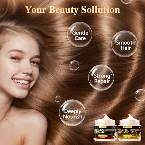 Dmsky Keratin & Collagen Hair Mask - 16.2oz Deep Conditioning Treatment