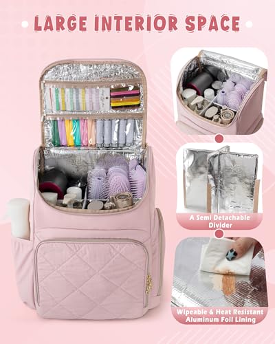 Marscamd Insulated Hair Tool Travel Backpack for Hairstylists