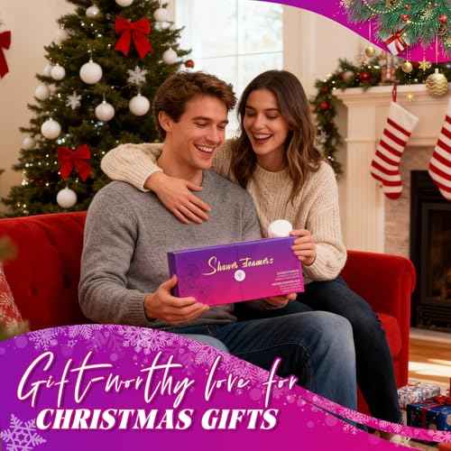 40 PCS Shower Steamers Aromatherapy for Women or Men, 10 Scent Shower Bomb Organic with Natural Essential Oil Relaxation, White Elephant Gifts Birthday Christmas Stocking Stuffers for Her Him