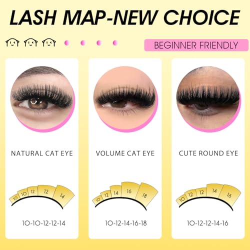 Lash Extension Kit 100D 150D 200D Thick Cluster Eyelashes