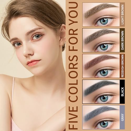 QIC 4-Tip Microblading Eyebrow Pencil Waterproof Dark Brown