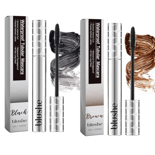 Blushe Waterproof Fiber Mascara with Metal Wand - 2PCS