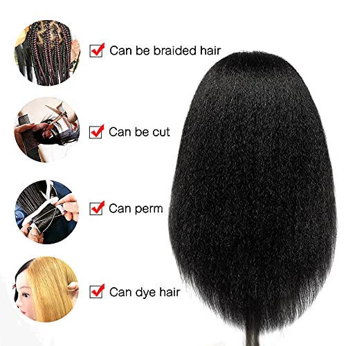 100% Human Hair Mannequin Head 22" with Stand | Cosmetology Training