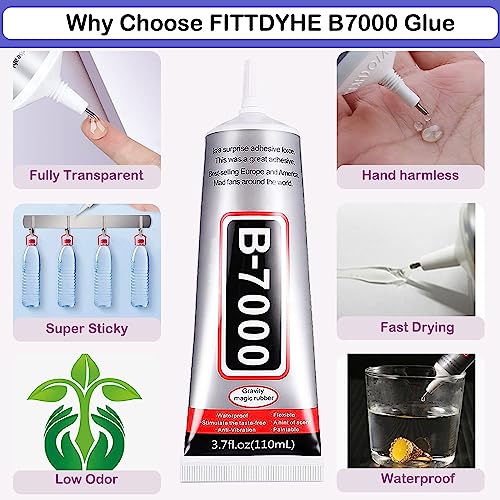 B7000 Clear Adhesive Glue Kit for Crafts - 2PCS 110ml with Tools