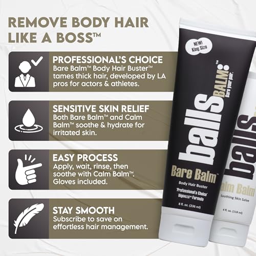 The Bare Pair Triple Pro Pac King Kombo - Body Hair Management System (w/Exfoliating Glove)