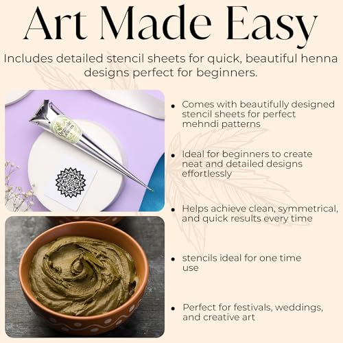 Natural Henna Cones 3-Pack (90g) | Chemical-Free Pre-Filled