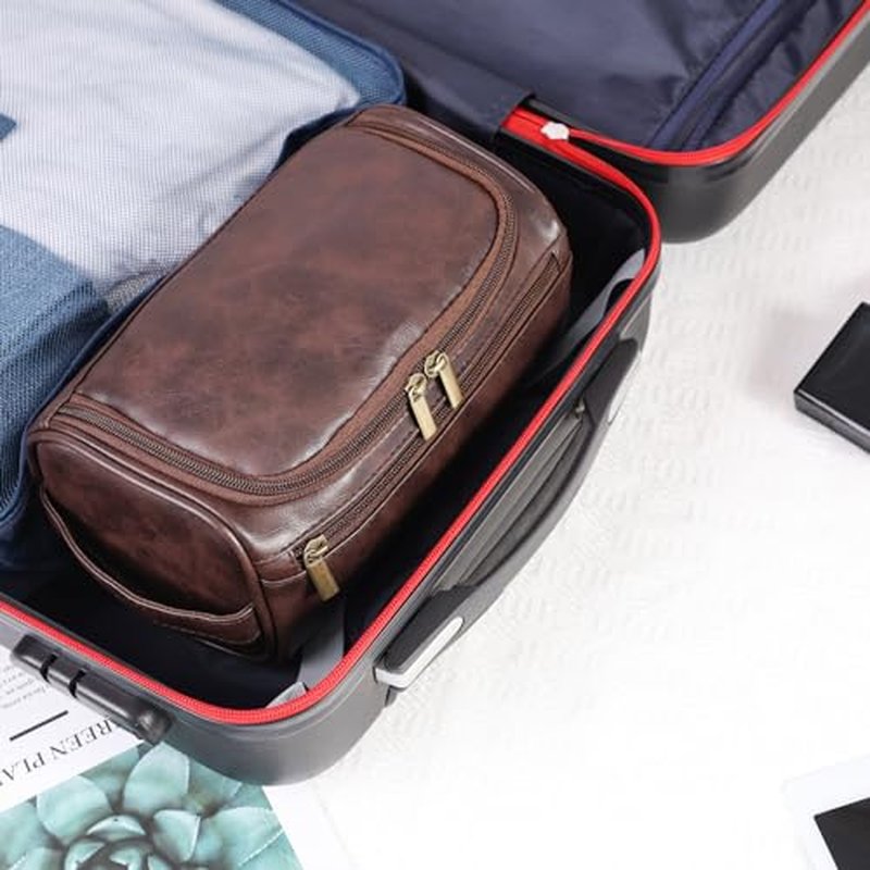 Travel Toiletry Bag for Men & Women | Water-Resistant PU Leather