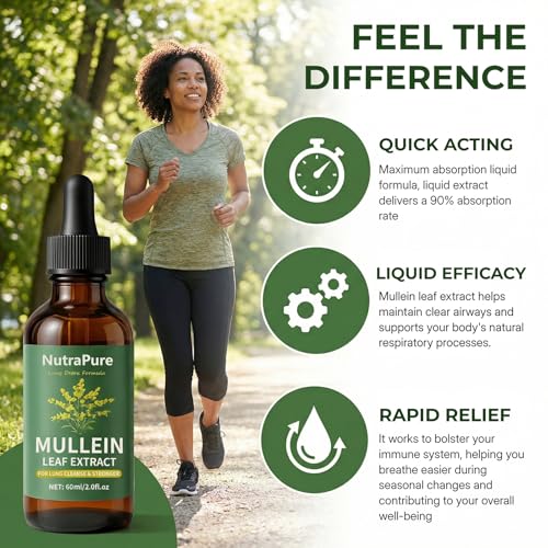 Organic Mullein Extract Drops for Respiratory & Immune Support - 2.0 fl oz