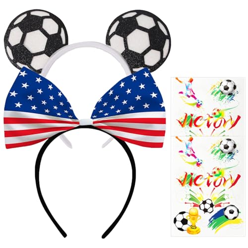 American Flag Bow Headband for 4th of July Celebrations