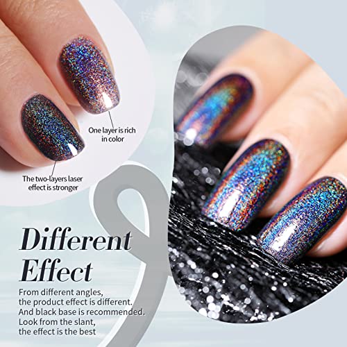 Born Pretty Holographic Black Nail Polish 10ml
