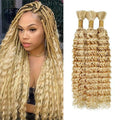 Blonde Deep Wave Human Braiding Hair - 150g, 16 Inch, 3 Bundles