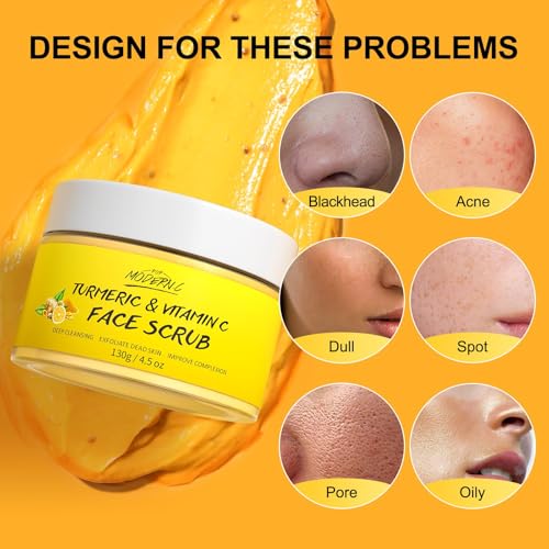 Vitamin C & Turmeric Face Scrub - Organic Exfoliator 130g