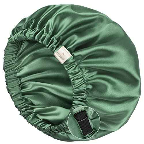 YANIBEST Silk Bonnet Satin Bonnet for Sleeping Women Men, Adjustable Double Layer Hair Bonnet for Curly Braids Reduce Frizz