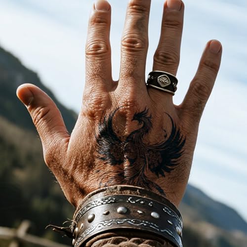 10 Viking Temporary Tattoos Waterproof Blue Stickers